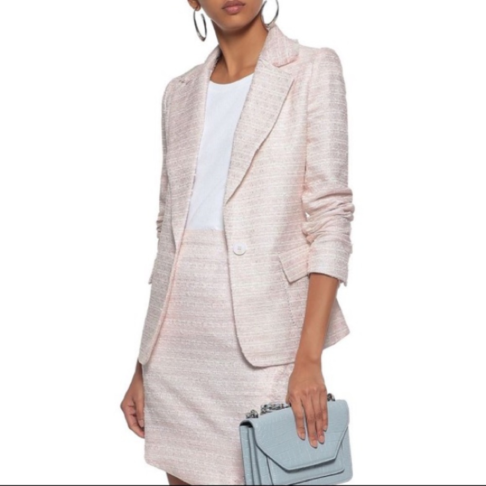 Walter Baker: Kari frayed metallic tweed blazer